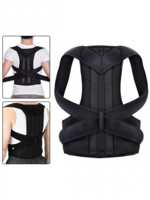 Çift Balenli Dik Durmayı Sağlayan Sırt Omuz Bel Korsesi Unisex Kamburluk Önleyici Dik Duruş Korsesi - 1