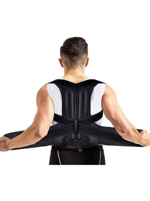 Medikal Unisex Çift Balenli Dik Duruş Korsesi Kifoz Skolyoz Korsesi Omuz Sırt Bel Korsesi ürün görseli 1