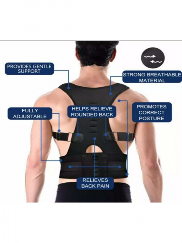 Medikal Dik Duruş Korsesi Bel Sırt Destekli Manyetik Korse Bel Sırt Korsesi ürün görseli 1