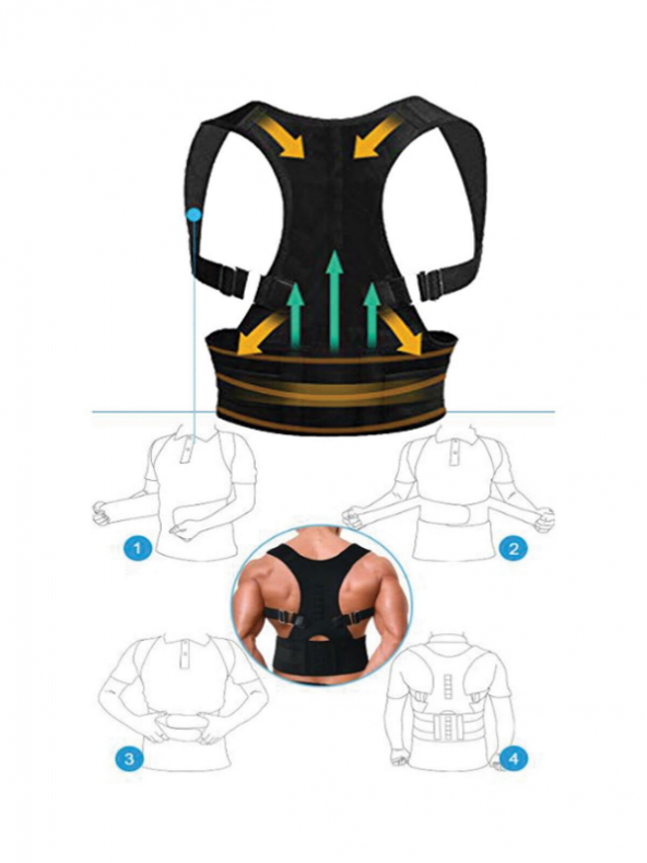 Dik Duruş Korsesi Ayarlanabilir Posturex Manyetik Korse ürün görseli 1