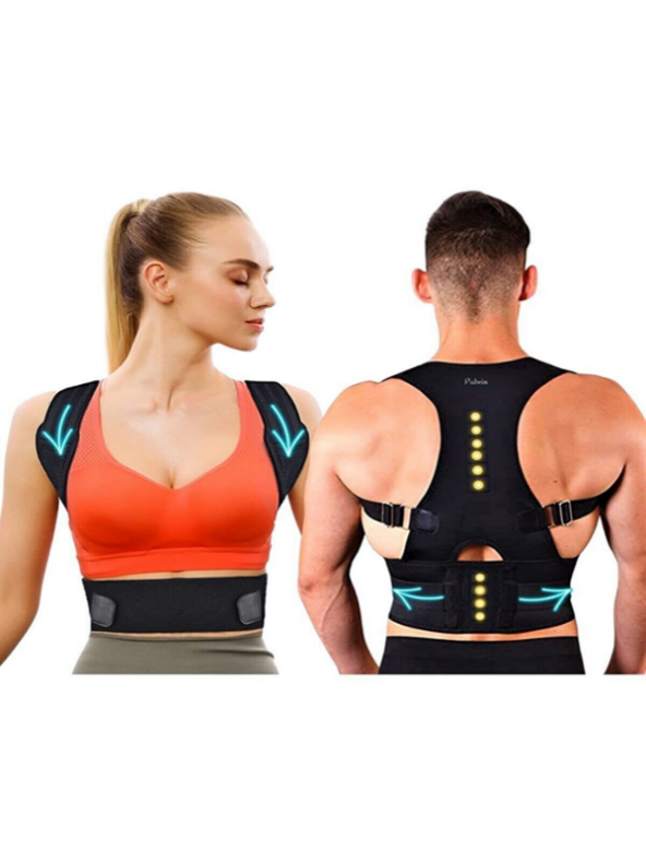 Manyetik Dik Durmak Için Korse Ortopedik Kamburluk Önleyici Bayan Erkek Dik Duruş Bel Sırt Korsesi ürün görseli 1