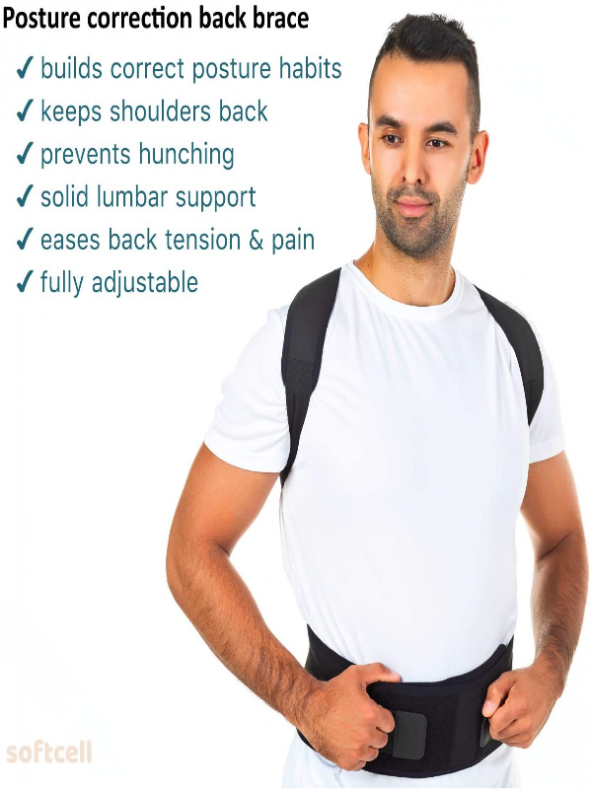 Manyetik Dik Duruş Korsesi Bay Bayan Mıknatıslı Sırt Korsesi ürün görseli 1