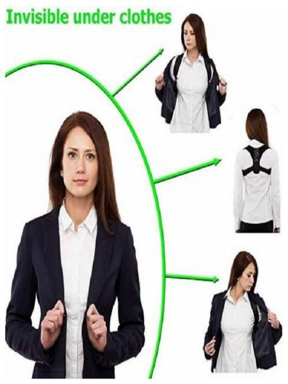 Kemerli Bay Bayan Kmbur-Luk Önleyici Doğru Duruş Korsesi Doğru Durmayı Sağlayan Sırt Korsesi ürün görseli 1