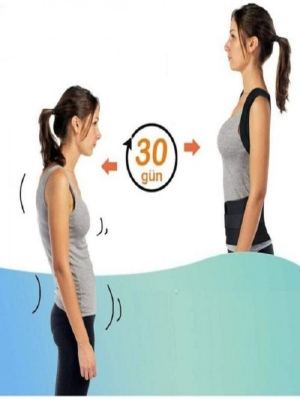 Çift Balenli Bel ve Sırt Korsesi Dik Durus Spor Bel Sırt Omuz Kambur Önleyici Korse ürün görseli 1