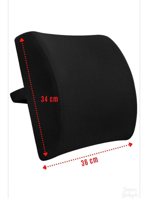 Lux Ortopedik Bel Yastığı Sırt Minderi Araç Koltuk Ofis Sandalye Yastığı
