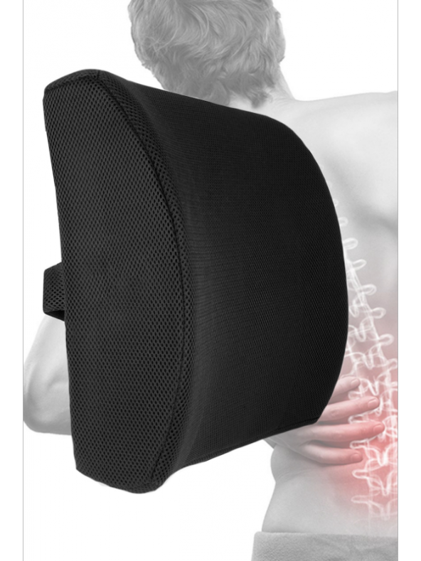 Visco Ortopedik Bel ve Sırt Minderi Siyah ürün görseli 1