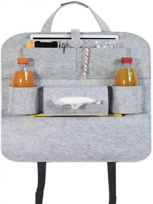 Araba Koltuk Arkası Eşya Düzenleyici Organizer Keçe Çanta Kılıf Araç Koltuk Arkası Düzenleyici ürün görseli 1