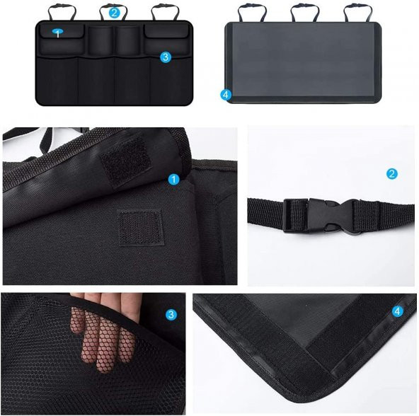 Araba Koltuk Arkası 8cepli Organizer Araç Oto Bagaj Içi Bod Düzenleyici ürün görseli 1