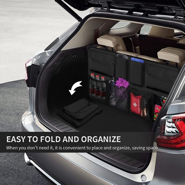 Highconcept Araç 8 Cepli Bagaj Çantası Koltuk Arkası Organizer Eşya Düzenleyici ürün görseli 1