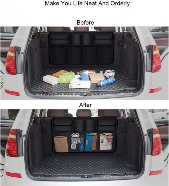 Highconcept Araç 8 Cepli Bagaj Çantası Koltuk Arkası Organizer Eşya Düzenleyici ürün görseli 1