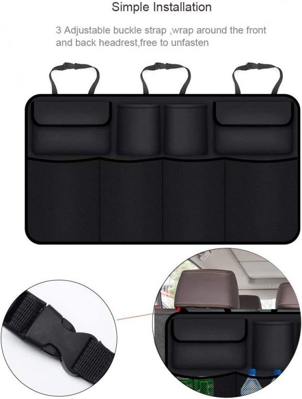 Yepyeni!! 8 Cepli Araba Koltuk Arkası Organizer Araç Oto Bagaj Içi Bod Düzenleyici ürün görseli 1