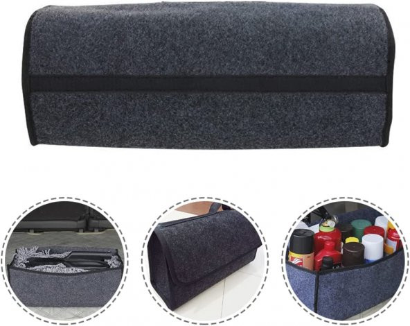 Oto Bagaj Düzenleyici Araç Içi Organizer Araba Bagaj Çantası Keçe Aksesuar Aparat Çanta ürün görseli 1