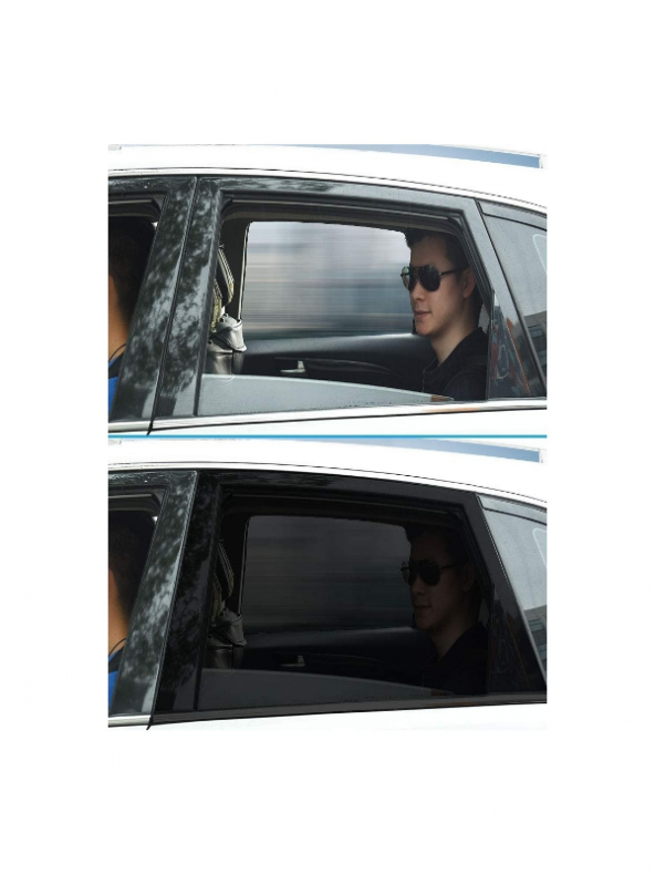 2Adet Araba Yan Cam Perdesi Oto Arka Perde Araç Güneşlik Bebek Çocuk Bebe Örtü Cam Çorabı Filmi ürün görseli 1