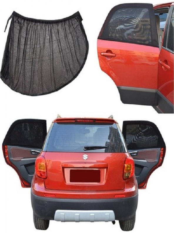 Araba Yan Cam Perdesi Oto Arka Perde Araç Güneşlik Gölgelik Bebek Çocuk Bebe Örtü Cam Çorabı Filmi ürün görseli 1