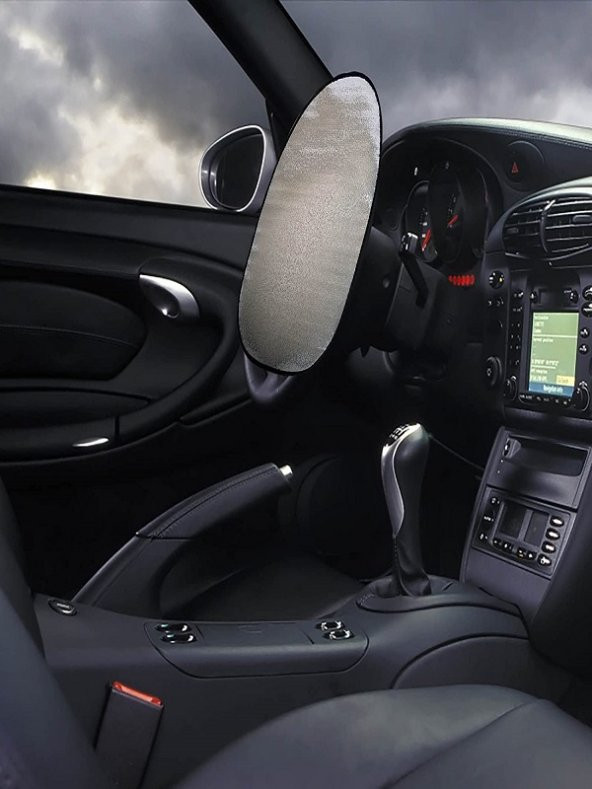 Oto Direksiyon Güneşliği Araç Araba Direksiyon Kılıfı Koruma Örtüsü Güneşlik Gölgelik ürün görseli 1