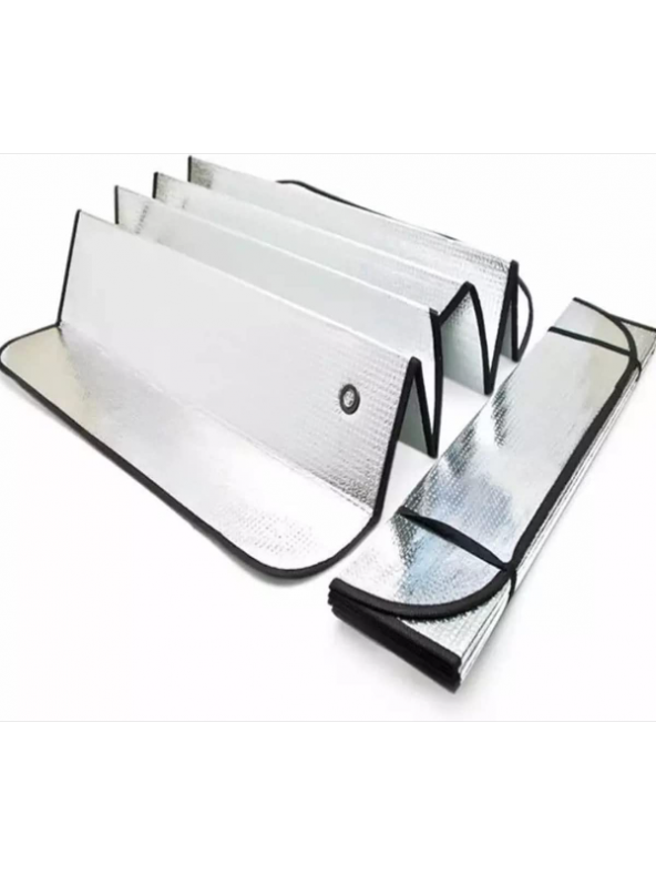 Katlanabilir Parlak Oto Araba Ön Cam Güneşlik 130 Cm X 60 Cm ürün görseli 1