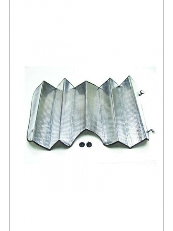 Oto Araç Araba Güneşliği Ön Cam Güneşliği Parlak Güneşlik Koruyucu Perde Metalize 130X60 cm ürün görseli 1