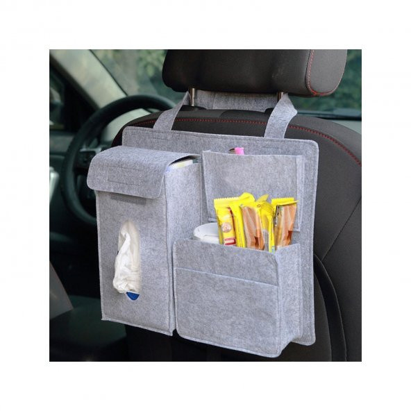 Keçe Araç Içi Eşya Düzenleyici Araba Koltuk Arkası Çantası ürün görseli 1