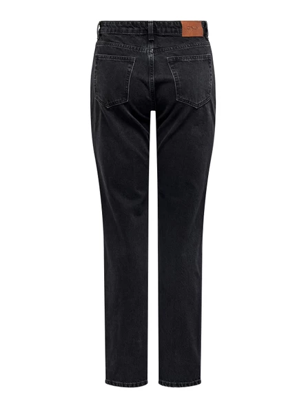 ONLY Bayan Boru Paça Siyah Renk Kot Pantolon 15301779 - Resim 2