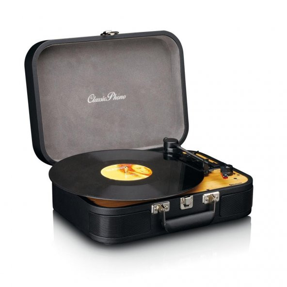 Lenco Classic Phono TT-116 BK Siyah Hoparlörlü Bluetoothlu Pikap Plak Çalar USBli MP3e Kayıt Özellikli - 2