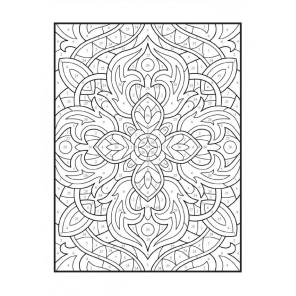 Sayılarla Mandala Boyama Kitabı - 4