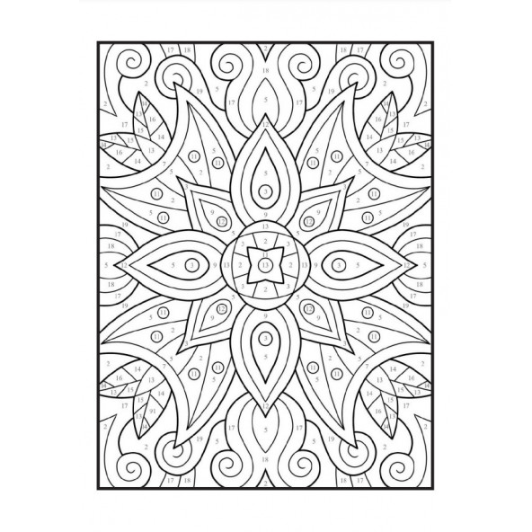 Sayılarla Mandala Boyama Kitabı - 5
