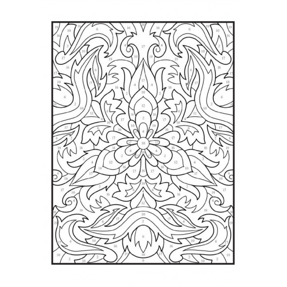 Sayılarla Mandala Boyama Kitabı - 6