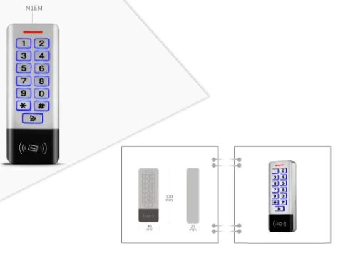 Novacom Nc-Ms11p Metal Wp Şifre Matik Kart Okuyucu Sistemi Su Geçirmez