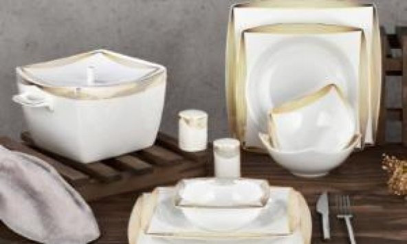 Aryıldız Yemek Takımı 60 Parça Square Porselen 31021 - 2