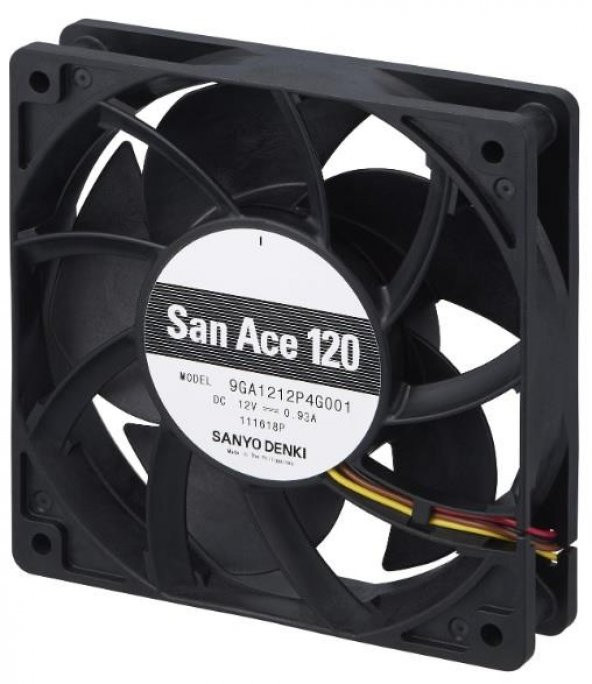 San Ace 120 9Gv1224P1J01 DC Fanlar DC Fan, 120x120x38mm, 24VDC, Kılavuz Kanat, Takometre, PWM