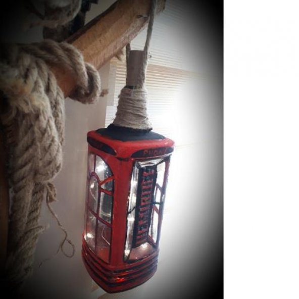 ledli aplik şişe ingliz kulubesi el yapımı - 8