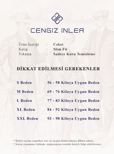 Cengiz İnler Gofre Çizgili Tek Düğme Mono Yaka Erkek Ceket