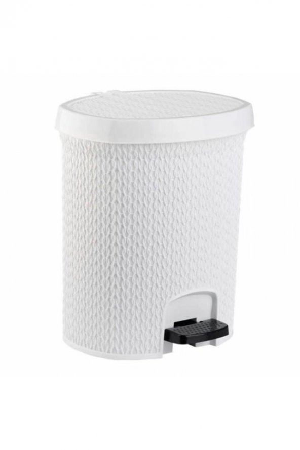 Plastik Örgülü Pedallı Çöp Kovası 5.5 Litre - 1