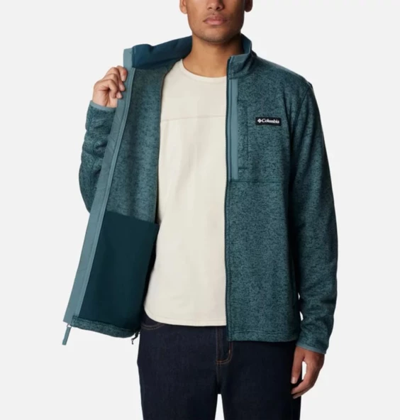 Columbia Sweater Weather™ Erkek Tam Fermuarlı Polar Üst Yeşil AO9710-414 - 5