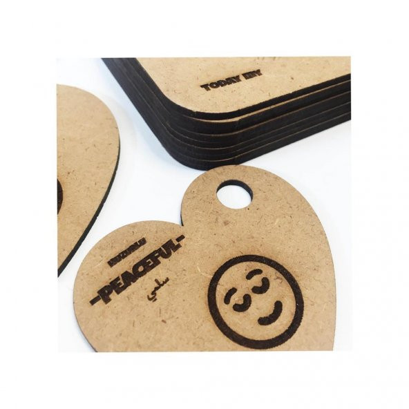 Moon Beavers Ahşap Emojiler Eğitici Öğretici Geliştirici Boyanabilir Ahşap Sağlıklı Oyuncak - 3