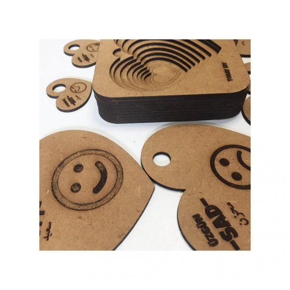 Moon Beavers Ahşap Emojiler Eğitici Öğretici Geliştirici Boyanabilir Ahşap Sağlıklı Oyuncak - 4