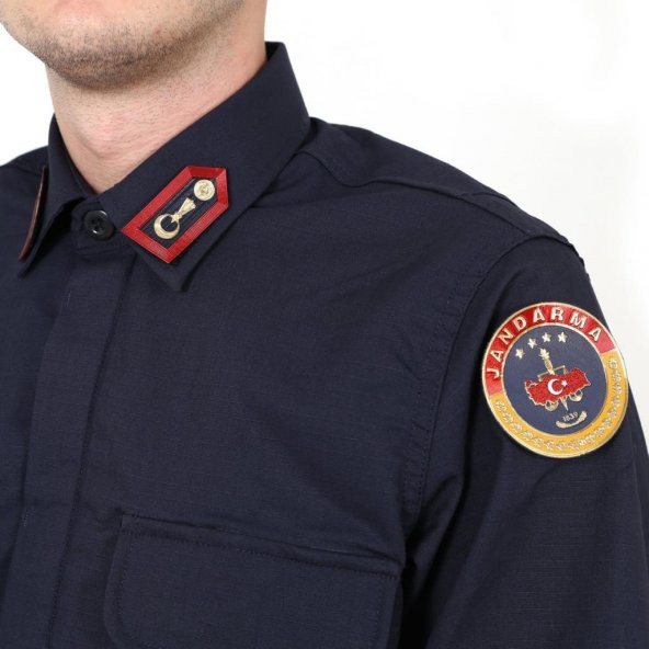 Single Sword Uzun Kollu Jandarma Asayiş Kışlık Gömlek - 4