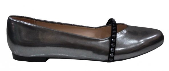 S.d.f 366 Platin Taşlı Bayan Ayakkabı Babet - 2