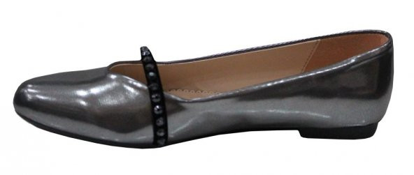 S.d.f 366 Platin Taşlı Bayan Ayakkabı Babet - 3