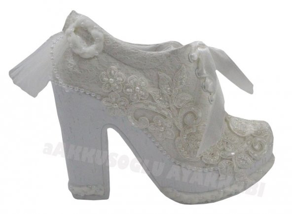 Punto 586340 Sedef Fashion Yüksek Taban Gelinlik ayakkabı - 2