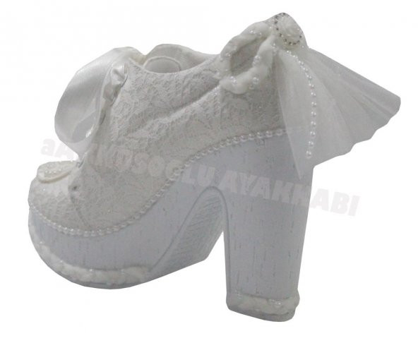 Punto 586340 Sedef Fashion Yüksek Taban Gelinlik ayakkabı - 3