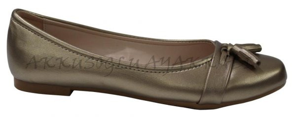 S.D.F 330 Saten Püsküllü Bayan Ayakkabı Babet - 6