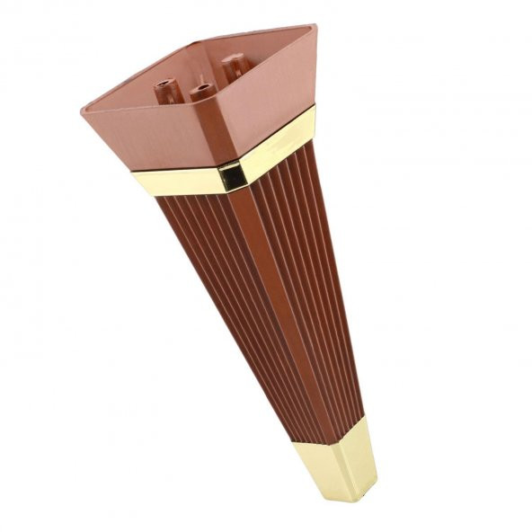 Mobilya Kanepe Sehpa Çekyat TV Ünitesi Koltuk Ayağı Baza Ayak 23 cm Ceviz Altın - Resim 6