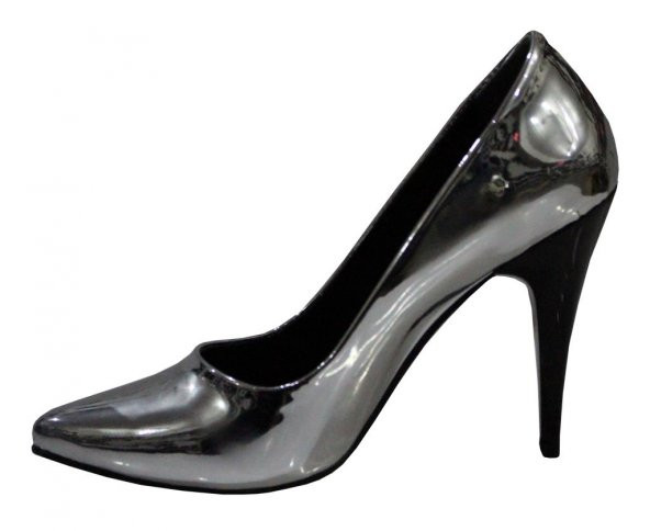 /nna 2410 Lame parlak Steletto Bayan Ayakkabı - Resim 3