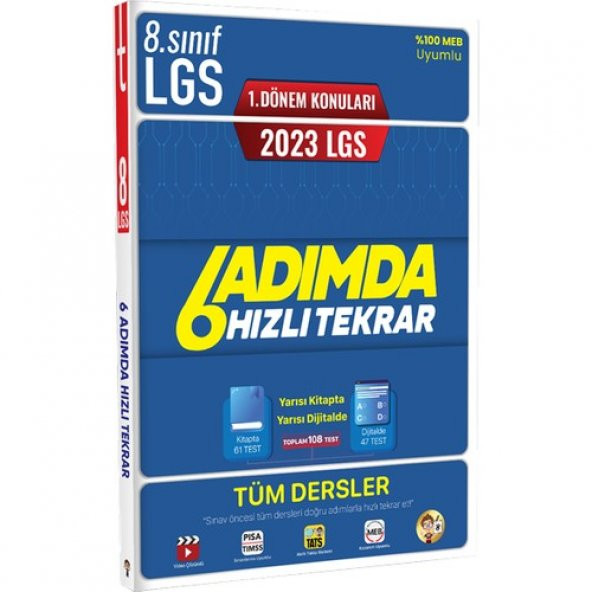 2023 Lgs 1. Dönem 6
 adımda Tüm Dersler Hızlı Tekra
indirim