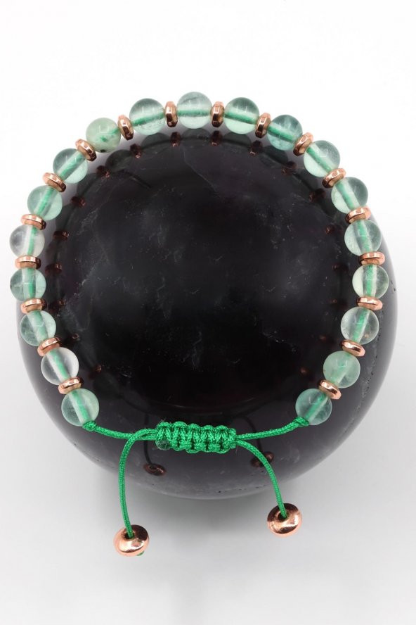 Florit Doğal Taş Makrome Örme Bileklik ürün görseli