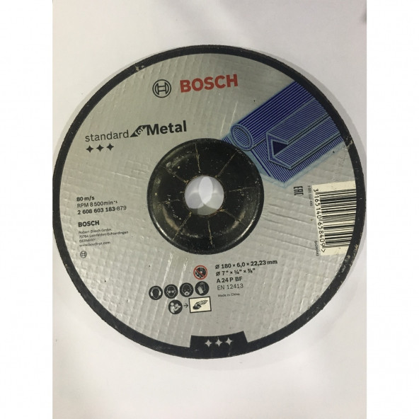 Bosch Serisi Metal Için Bombeli Taşlama Diski (Taş) 180LIK