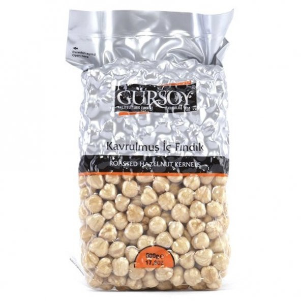 Gürsoy Kavrulmuş İç Fındık Vakumlu 500 Gr