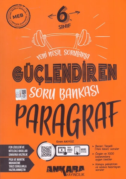 ANKARA 6.SINIF GÜÇLENDİREN PARAGRAF SORU BANKASI ürün görseli