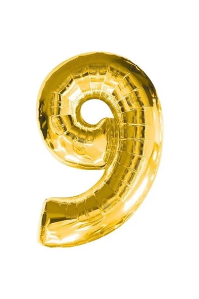 Dev Folyo Balon 80cm Rakam, Parti Süsleme Malzemesi, Doğumgünü - 10